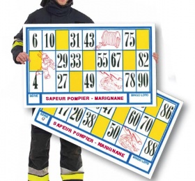 Cartons de loto Spécial «Casernes de Pompiers» 